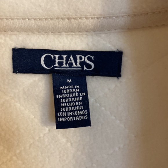 Chaps Fleece cream vest - Picture 2 of 4